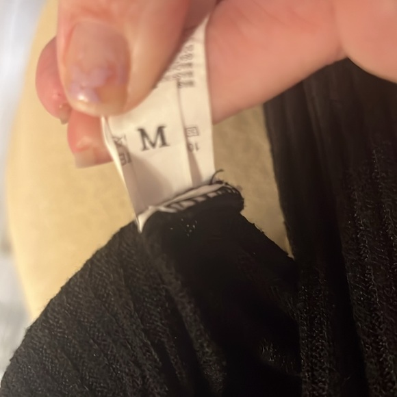 Women’s M black turtleneck with gold accent buttons on the wrist - Picture 6 of 9